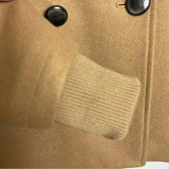 Patrizia Pepe Firenze Tan Pea Coat Size 44 Medium - Picture 3 of 8